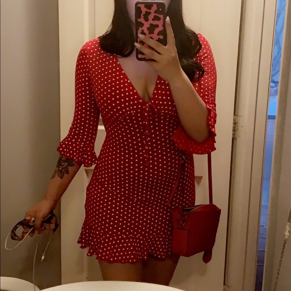 Missguided Dresses & Skirts - Red polka dot dress ❣️